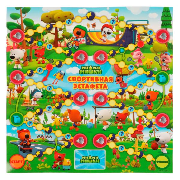 Ми-ми-мишки. Спортивная эстафета. Настольная игра-квадрат. 40 карт.250х250мм. Умные игры в кор.10шт