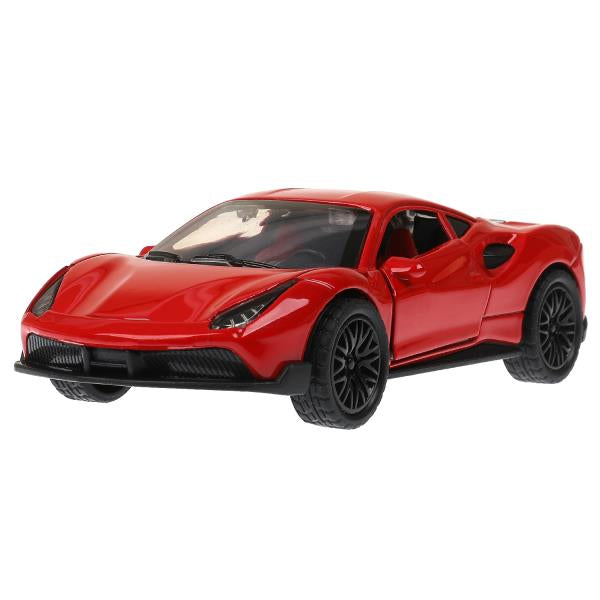Машина металл ferrary 488 gtb 12 см, двери, багажник, инерция Технопарк в кор.2*120шт