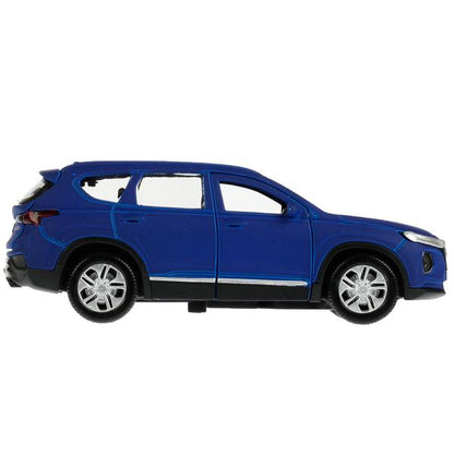 Машина металл HYUNDAI SANTAFE SOFT 12 см, двери, багаж, инерw, СИНИЙ, кор. Технопарк в кор.2*36шт