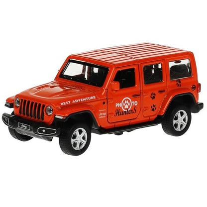 Машина металл JEEP WRANGLER SAHARA САФАРИ 12 см, двери, багаж, инерц, кор. Технопарк в кор.2*36шт