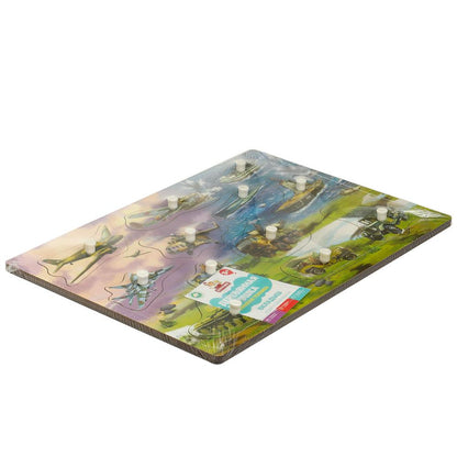 Игрушка деревянная рамка-вкладыш с ручками 28*19,5 см,термопак Буратино в кор.20шт