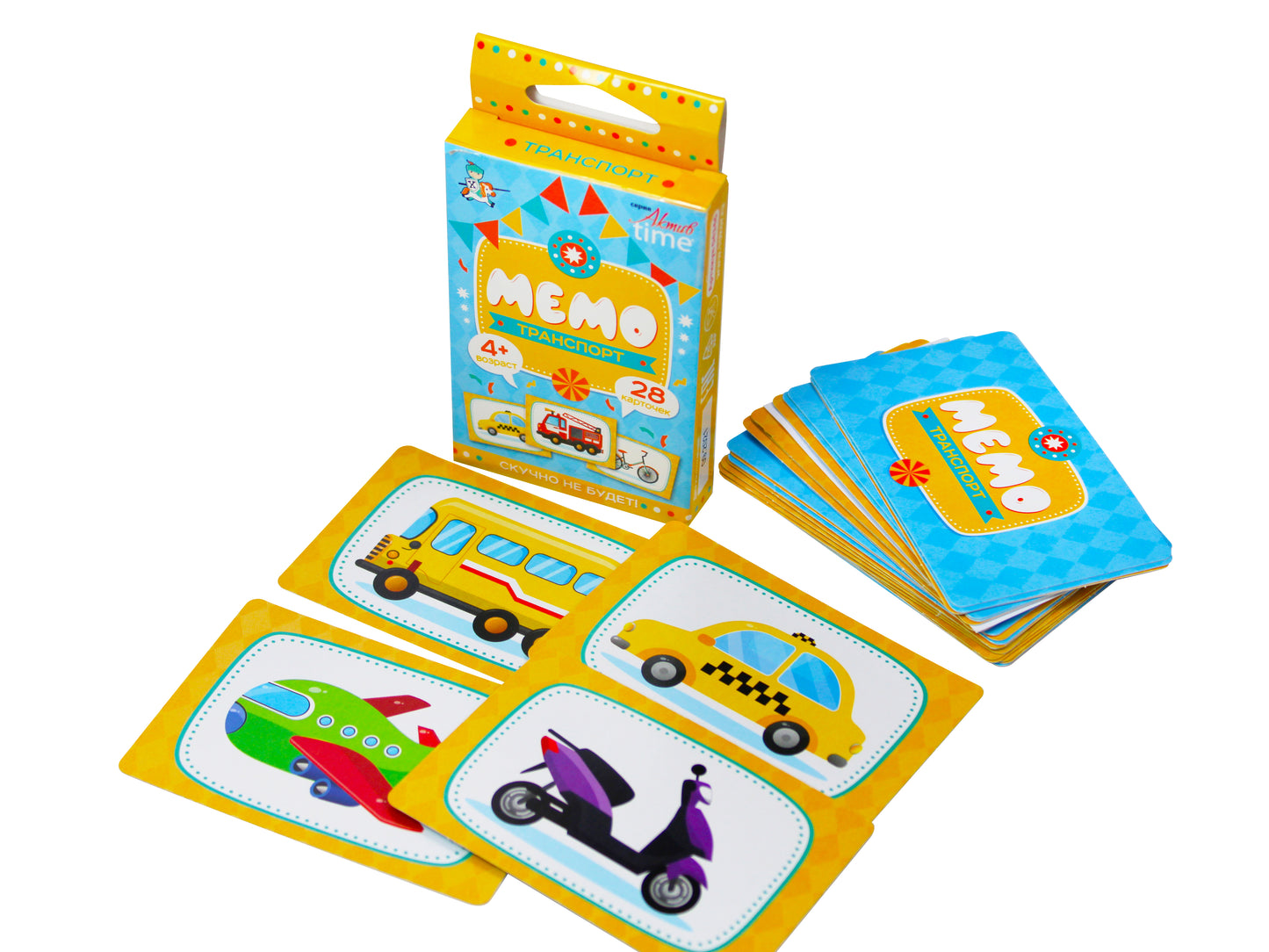 Игра настольная "МЕМО" Транспорт. Серия АКТИВ time