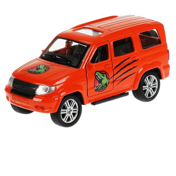 Машина металл UAZ 12 см, дв., багаж., инерц., окрас динозавр, кор. Технопарк в кор.2*24шт