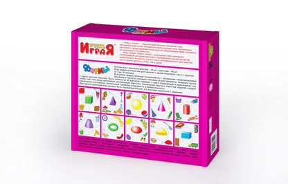 ФОРМЫ. НАСТОЛЬНАЯ ИГРА СЕРИИ "УЧИСЬ, ИГРАЯ!" 00059 в уп.10шт
