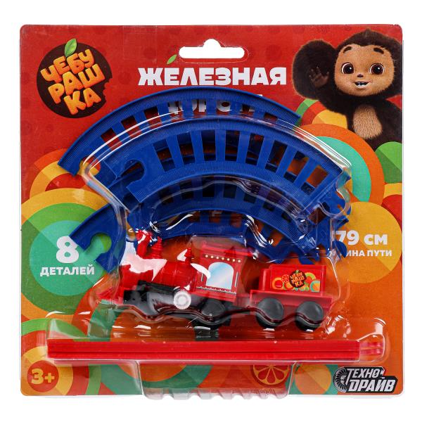 Железная дорога мульт. Чебурашка заводная, длина пути 79, блист.17,5*17*4см ТЕХНОДРАЙВ в кор.2*180шт