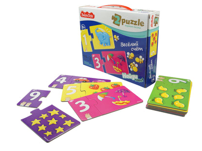 Пазлы макси парные "Веселый счет" 20 элементов BABY TOYS
