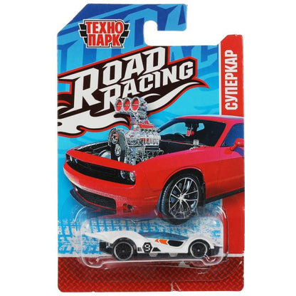 Машина металл ROAD RACING СУПЕРКАР 7,5 см, в ассорт, блист. Технопарк в кор.2*288шт