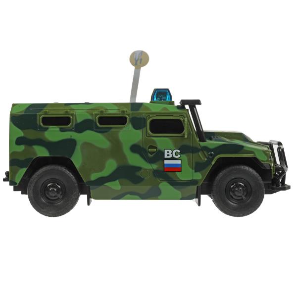 Машина пластик свет-звук АМН ВПК-233114 ВОЕННЫЙ 21 см, двери, инерц, кор. Технопарк в кор.2*18шт