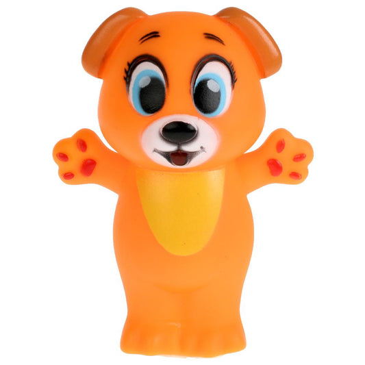 Игрушка для ванны собачка 9 см, в сетке, КАПИТОШКА в кор.2*240шт