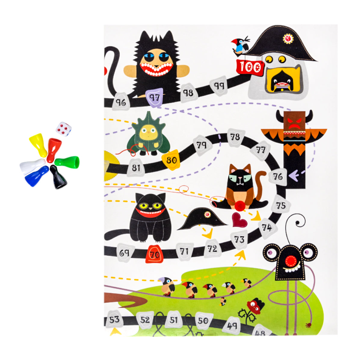 Игра настольная Ходилка "Приключения монстрика" (европодвес)