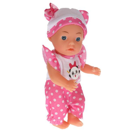 Кукла без озвуч МАЛЫШАРИКИ Пандочка 15см, пьет,писает,горшок, бутылочка,в кор. КАРАПУЗ в кор.84шт