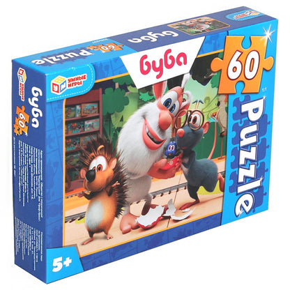 Буба. Пазлы классические в коробке. Пазл 60 деталей. Умные игры в кор.24шт