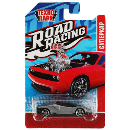 Машина металл ROAD RACING СУПЕРКАР 7,5 см, в ассорт, блист. Технопарк в кор.2*360шт
