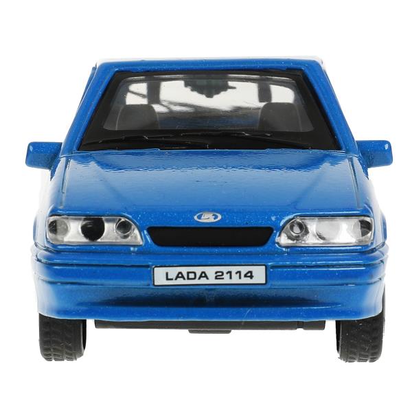 Машина металл LADA -2114 "SAMARA", 12 см, двери, багаж, инерц., синий , кор. Технопарк в кор.2*36шт