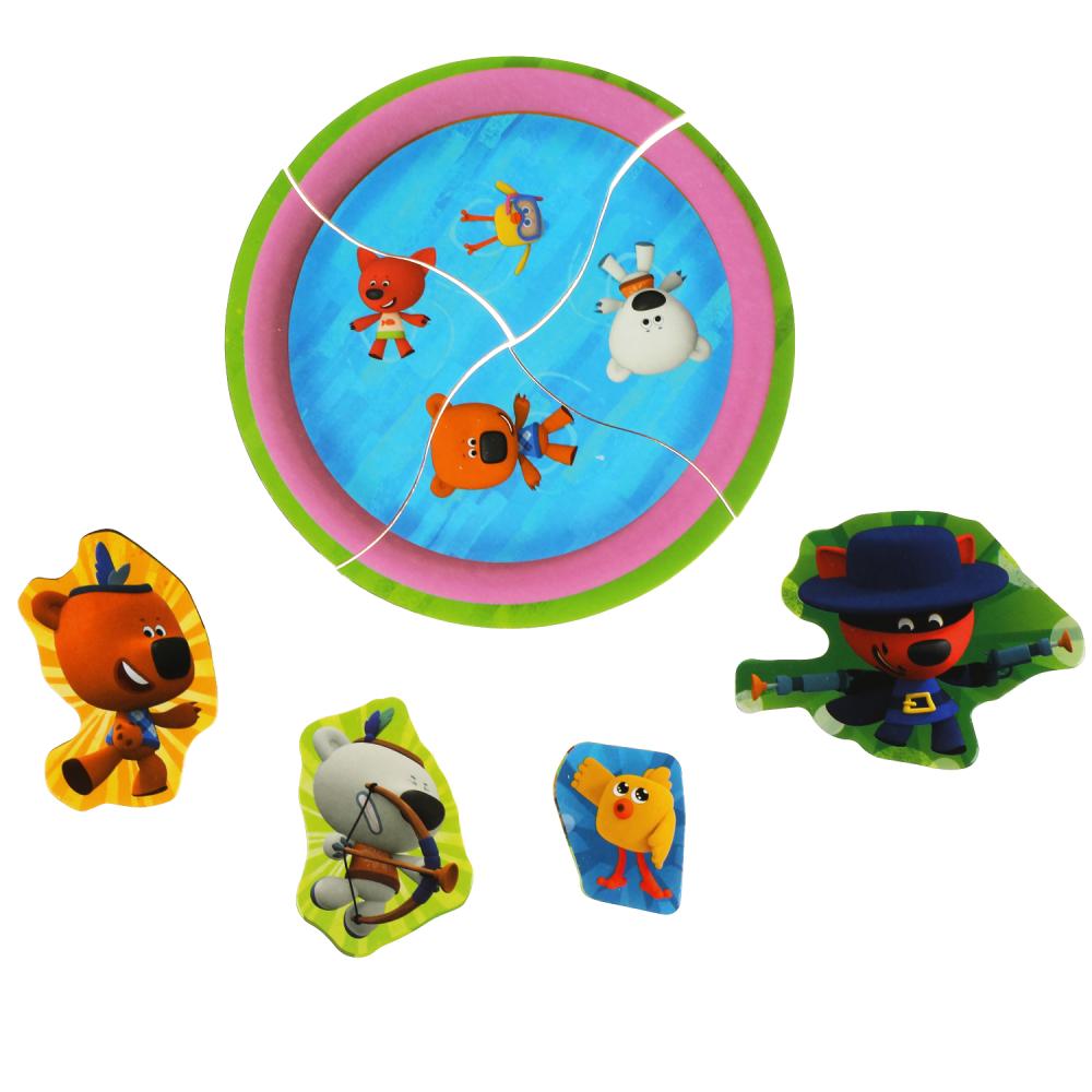 Игрушка деревянная Ми-ми-мишки вкладыш индейцы и ковбои Буратино в кор.100шт