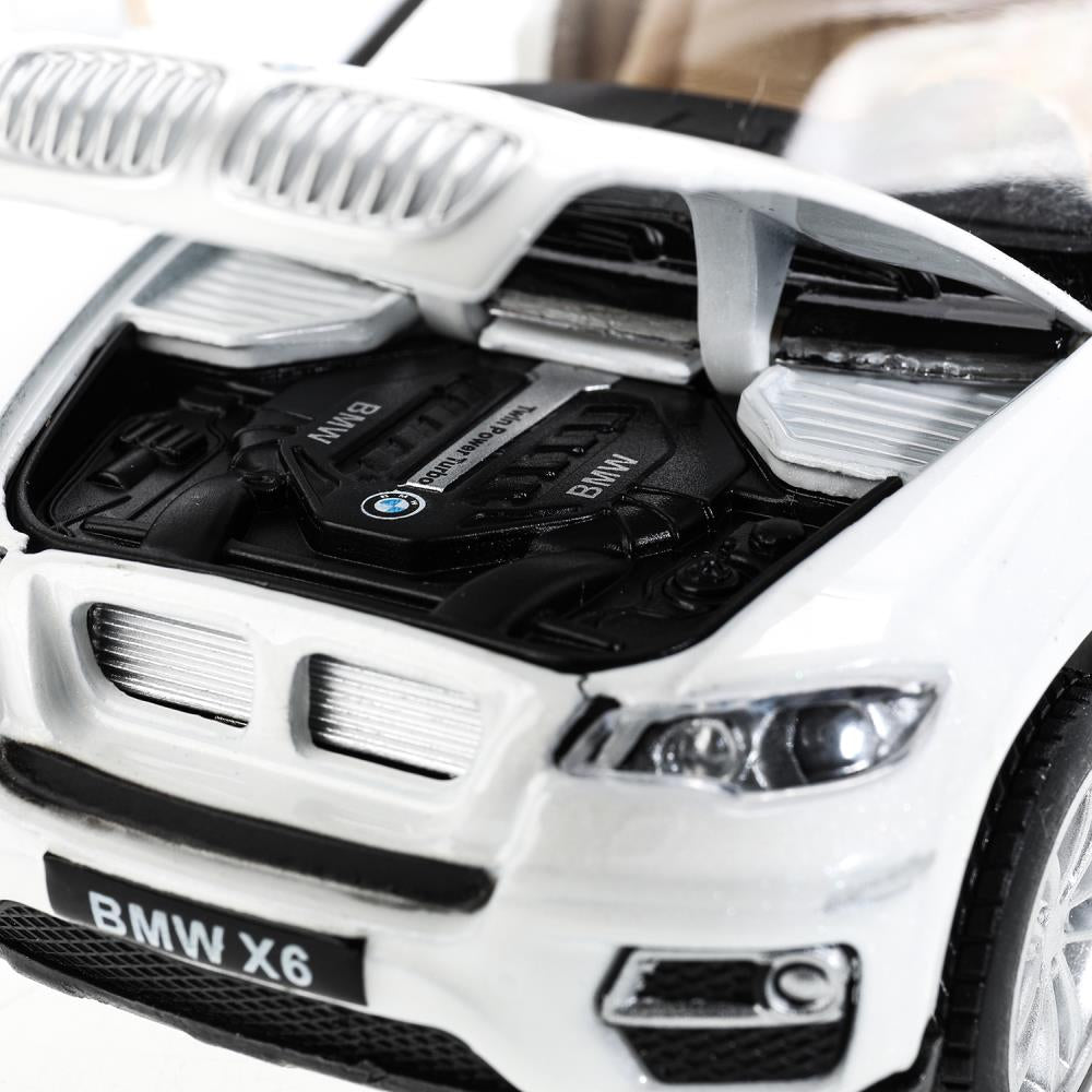 Машина металл свет-звук BMW X6, 15,5 см, двери, капот, багажник, инерция Технопарк в кор.2*24шт