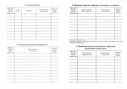 Сертификат о профилактических прививках. (Формат А5,обложка офсетная пл 120, блок офсетная пл 65) 12 стр.