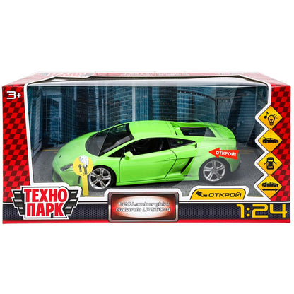 Машина металл свет-звук lamborghini gallardo lp 560-4, 18 см, двери,багажник Технопарк в кор.2*6шт