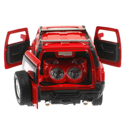 Машина металл свет-звук HUMMER h3, 14,4 см, двери, багажник, инерция Технопарк в кор.2*24шт