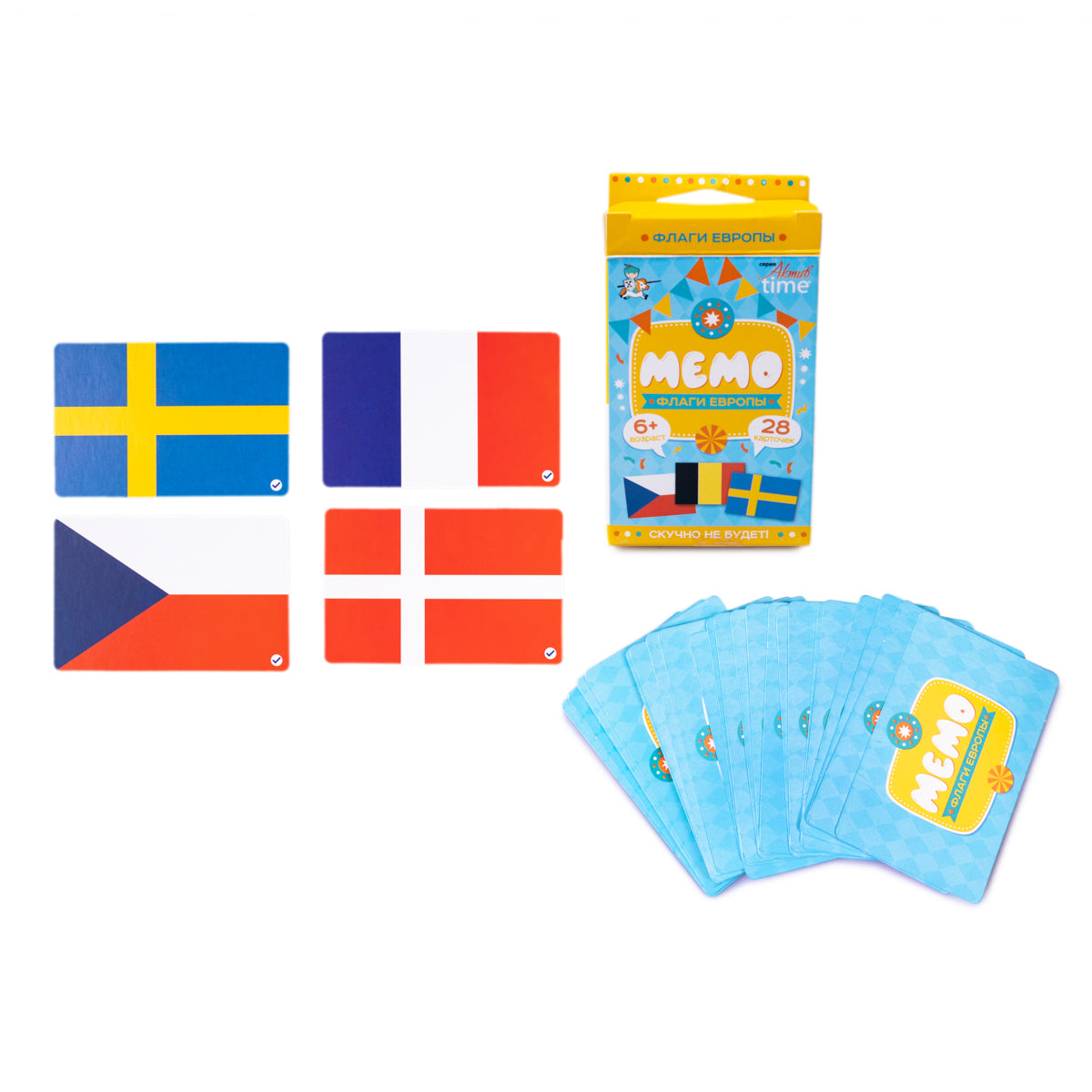 Игра настольная "МЕМО" Флаги (Европа). Серия АКТИВ time