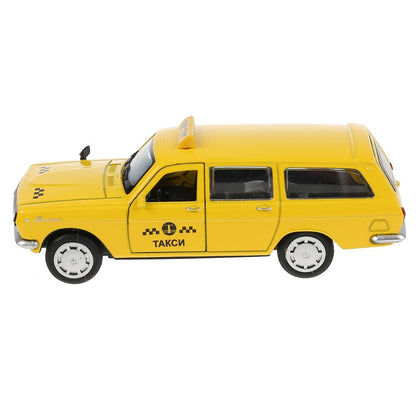 2402-12SLTAX-YE 303648 Машина металл свет-звук ГАЗ-2402 "ВОЛГА" ТАКСИ 12 см, двери, багаж, в кор. Т