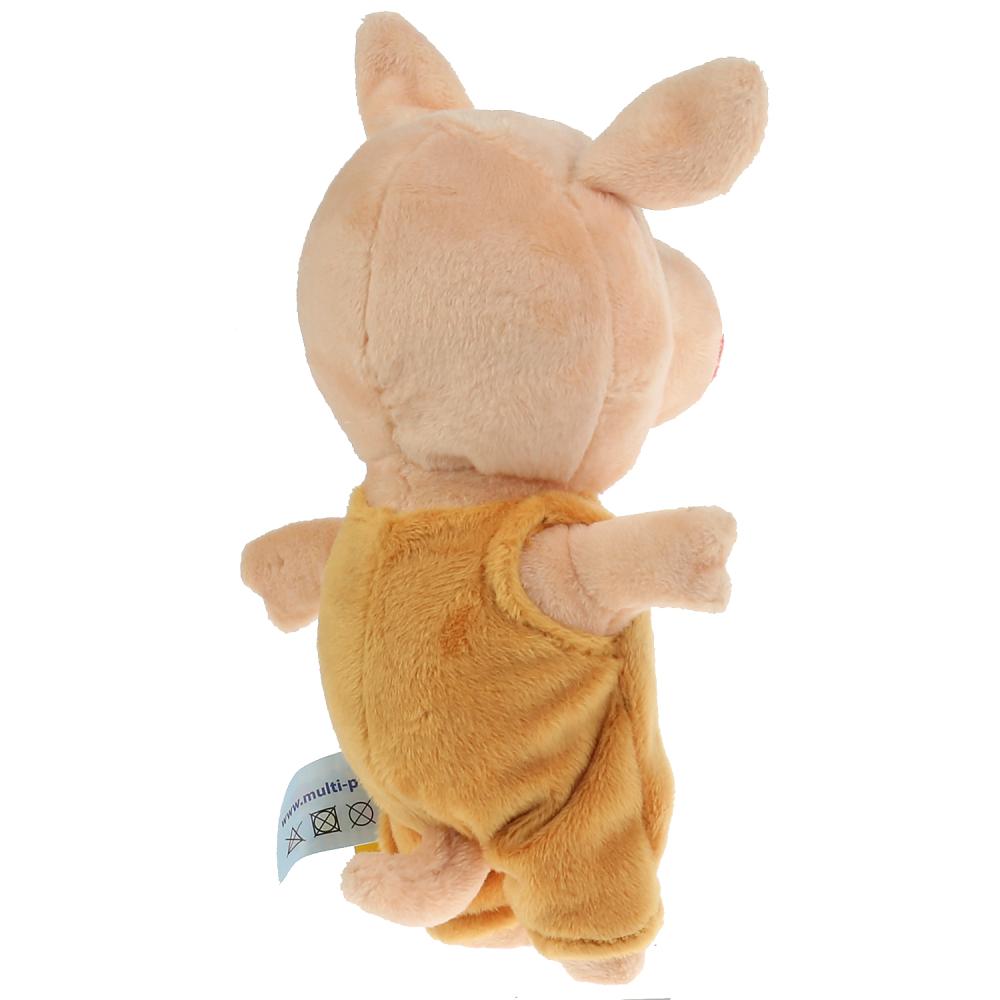 Игрушка мягкая Оранжевая корова поросенок коля, 15 см, муз. чип, в пак. Мульти-пульти в кор.24шт