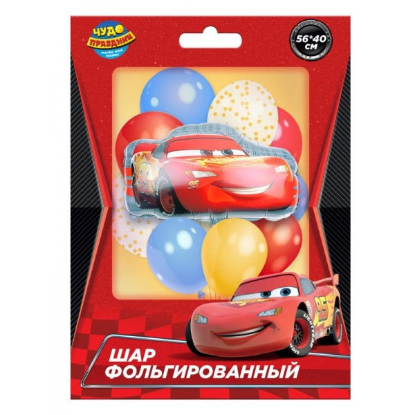 Шар фольгированная фигура тачки 56*46 см ЧУДО ПРАЗДНИК в кор.300шт