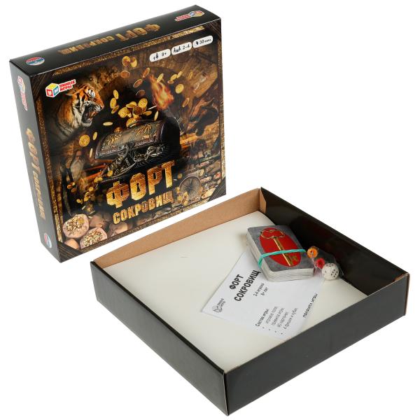 Форт Сокровищ. Настольная игра-ходилка квадрат. 40 карточек. 250х250х55мм. Умные игры в кор.10шт