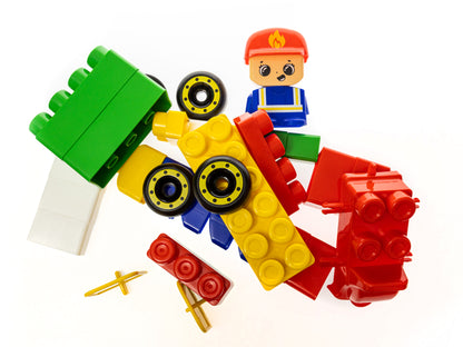 Конструктор пластиковый "Пожарная часть" 35 дет (Baby Blocks)