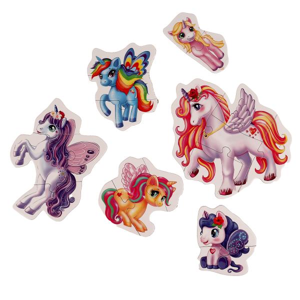 Макси-пазлы. Единороги. 150х180х40 мм. Умные игры. в кор.50шт