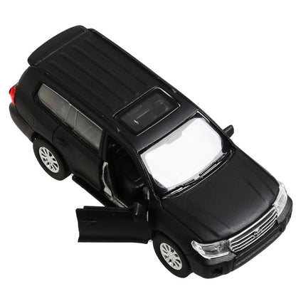 4690590199657 Машина металл TOYOTA "land cruiser матовый"дл12,5см,откр дв,инерц,черн,в кор Технопарк