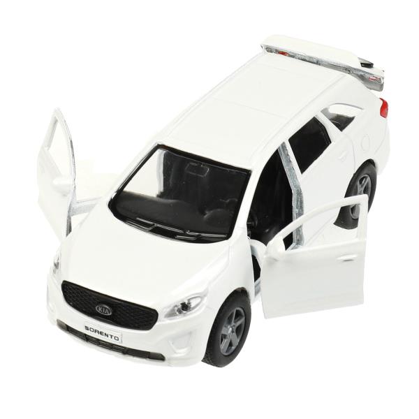 Машина металл KIA sorento prime, 12 см, двери, багаж., инерц., белый, кор. Технопарк в кор.2*24шт