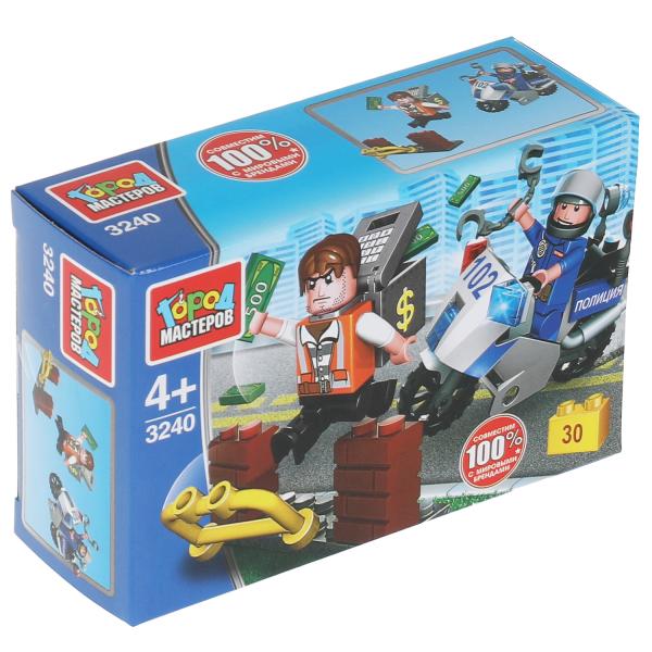 Конструктор погоня за воришкой, 30 дет. Город мастеров в кор.80шт