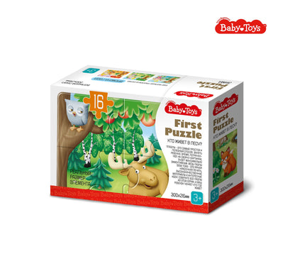 Пазл First Puzzle "Кто живет в Лесу" (16 эл) Baby Toys
