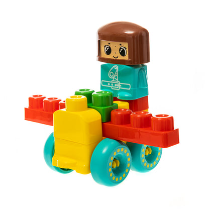 КОНСТРУКТОР ПЛАСТИКОВЫЙ "САМОЛЕТИК" 20 ДЕТ (BABY BLOCKS) в кор.7шт
