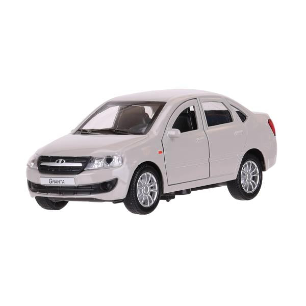 Машина металл LADA granta 11,5 см, двери, инерц, серебристый, кор. Технопарк в кор.2*36шт