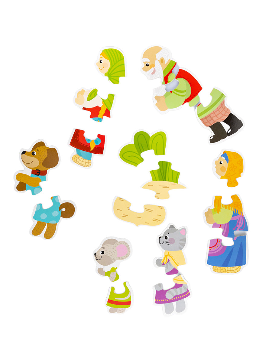 Пазлы контуры "Репка" 7 фигурок Baby Toys (мягкие)
