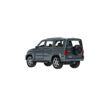 Машина металл UAZ patriot, 12 см, дв., багаж., инерц., серый, кор. Технопарк в кор.2*24шт