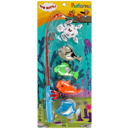 ИГРА РЫБАЛКА "ИГРАЕМ ВМЕСТЕ" ТРИ КОТА, ЦВЕТ В АССОРТ. НА КАРТ. (РУСС. УП.) 43,5*17*3СМ в кор.2*54шт