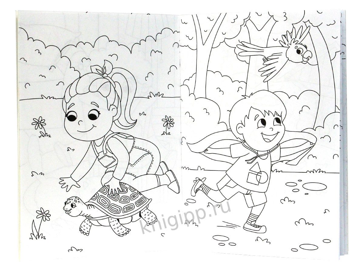 РАСКРАСКА С КАРАНДАШАМИ. ЛЮБИМЫЕ ЗВЕРУШКИ