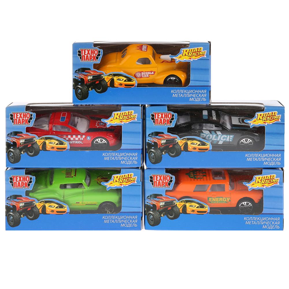 ТМ Технопарк. Машина металл "РОАД РЭЙСИНГ", длина 7,5 см, В АССОРТ, В ДИСПЛЕЕ. УП-24ШТ в кор.2*12уп