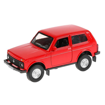 ТМ Технопарк. Машина металл "LADA 4x4" 12см, открыв. двери, инерц., КРАСНЫЙ. в кор. в кор.2*36шт