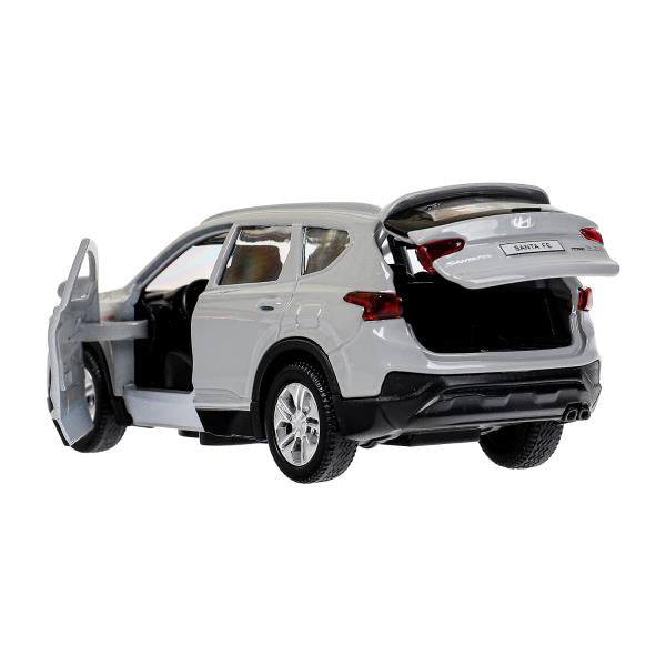 Машина металл HYUNDAI SANTAFE 12 см, двери, багаж, инерц, темно серый, кор. Технопарк в кор.2*36шт