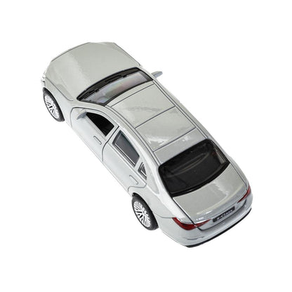 Машина металл MERCEDES-BENZ s-class v223 12см,дв,багаж,инер,серебристый,кор. Технопарк в кор.2*36шт