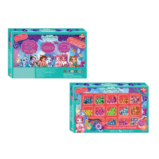 Набор д/создания украшений из бусин ЭНЧАНТИМАЛС 21*13*2 см МУЛЬТИ АРТ в кор.2*144шт