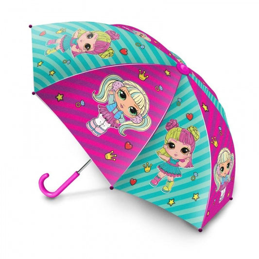 Зонт детский куклы-модницы r-45см, ткань, полуавтомат ИГРАЕМ ВМЕСТЕ в кор.120шт