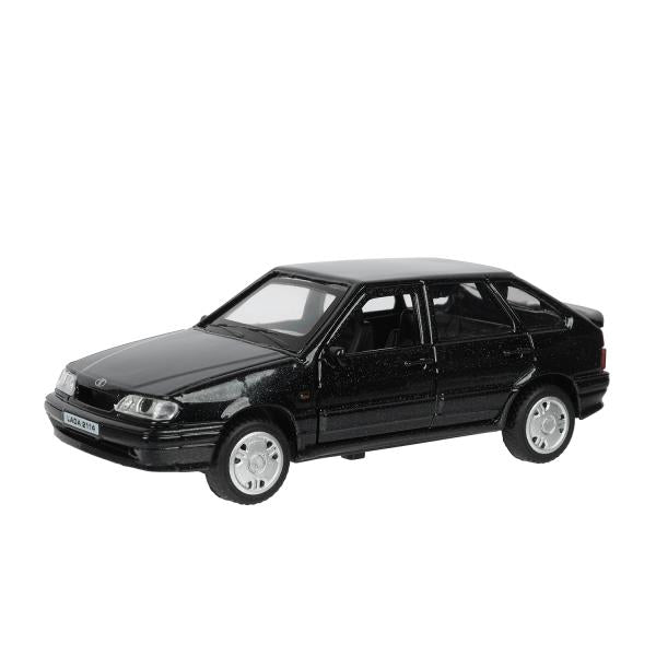 Машина металл LADA -2114 "SAMARA", 12 см, двери, багаж, инерц., черный, кор. Технопарк в кор.2*36шт