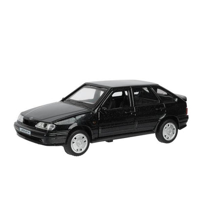 Машина металл LADA -2114 "SAMARA", 12 см, двери, багаж, инерц., черный, кор. Технопарк в кор.2*36шт