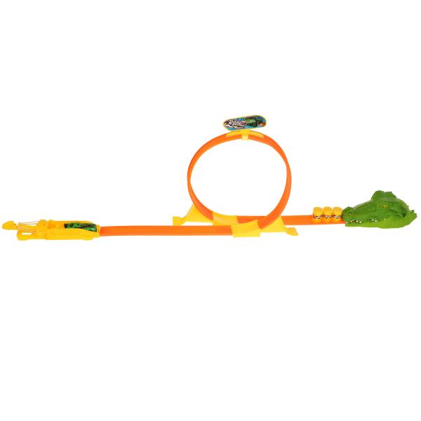 Автотрек с катапультой, крокодил, кор.36*25*9,5см ТЕХНОДРАЙВ в кор.36шт