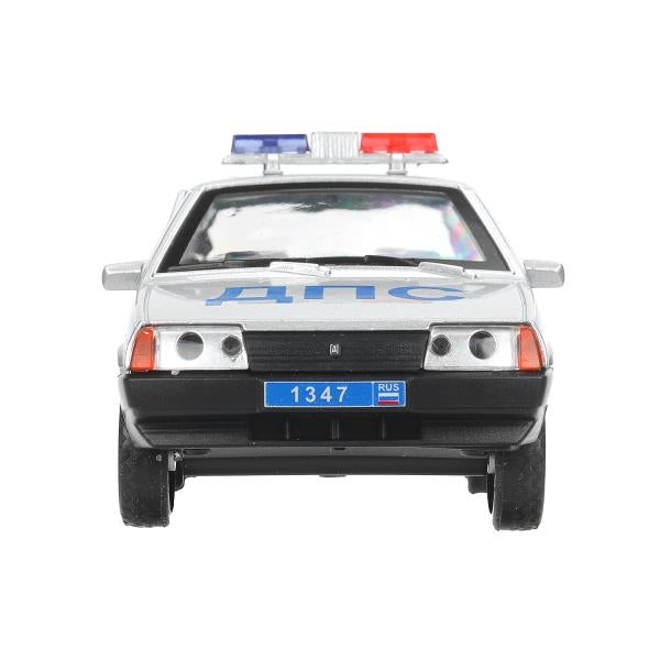 Машина металл свет-звук LADA ваз-21099 13cm,ПОЛИЦИЯ серебряный кор.технопарк Технопарк в кор.2*36шт